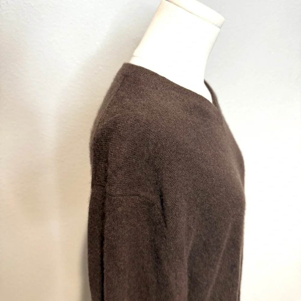 Allen Solly Cashmere Brown V-Neck Sweater